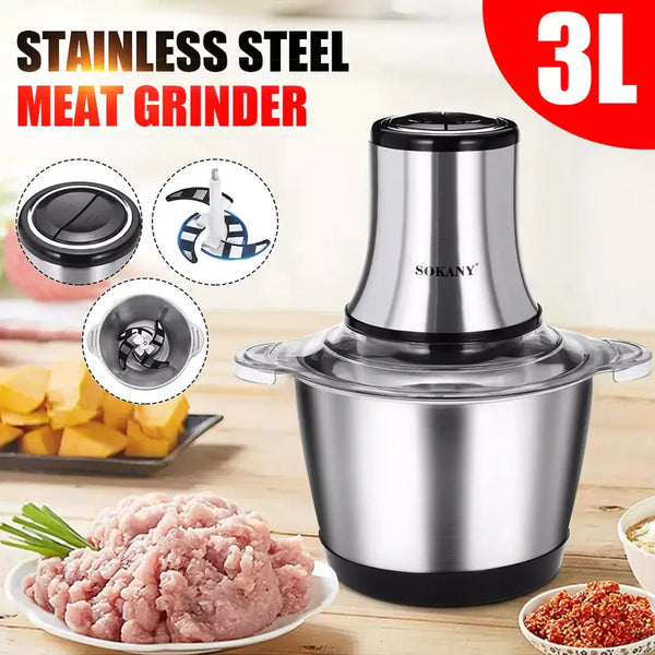 3L Electric Stainless Steel Meat Chopper